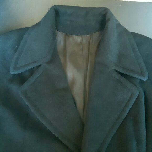 Regency Neiman Marcus 100% Cashmere Full Length Black Maxi Overcoat SZ 8 1970s - Picture 5 of 16